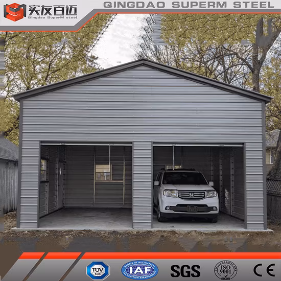 Qingdao Superm Panel aislado impermeable Estructura metálica Almacenamiento de camiones Estructura de acero prefabricada Garaje