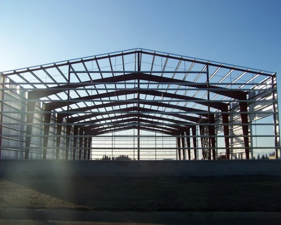 Almacén prefabricado de la estructura de acero del marco de acero del hangar del taller de los edificios del metal del bajo costo